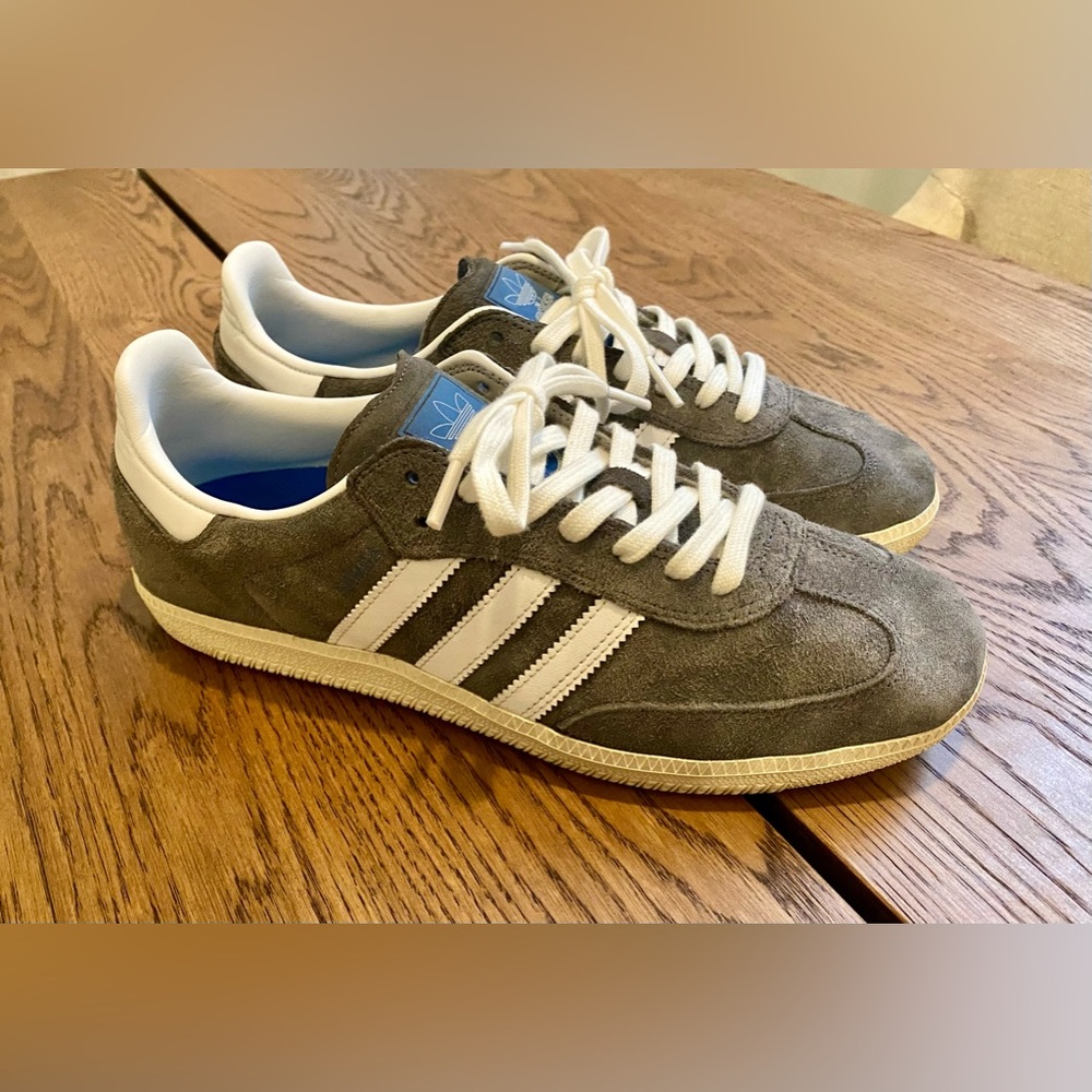 Mens Adidas Samba ADV Grey Five Bluebird Size 9